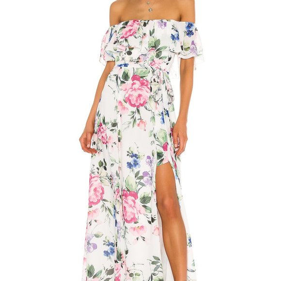 Yumi Kim Maxi Carmen Dress in Splendor Pink - Picture 1 of 4